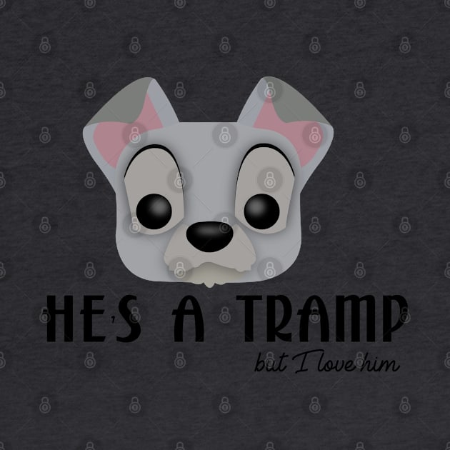 He's a Tramp by WereAllMadBoutique